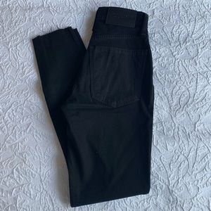 Lucky Brand Bridgette High Rise Black w Knee Slit